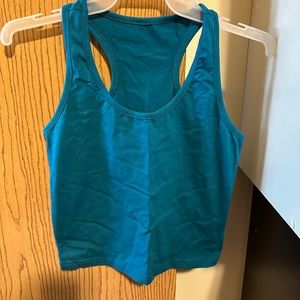 Blue tank top. Cotton material